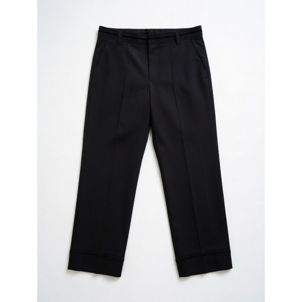Marc Jacobs Designer Trousers Pants Black Cropped Tuxedo Trim Sz 10 Retail $495 - Picture 1 of 15